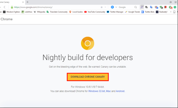 Chrome Canary indir – Windows İnternet Tarayıcısı