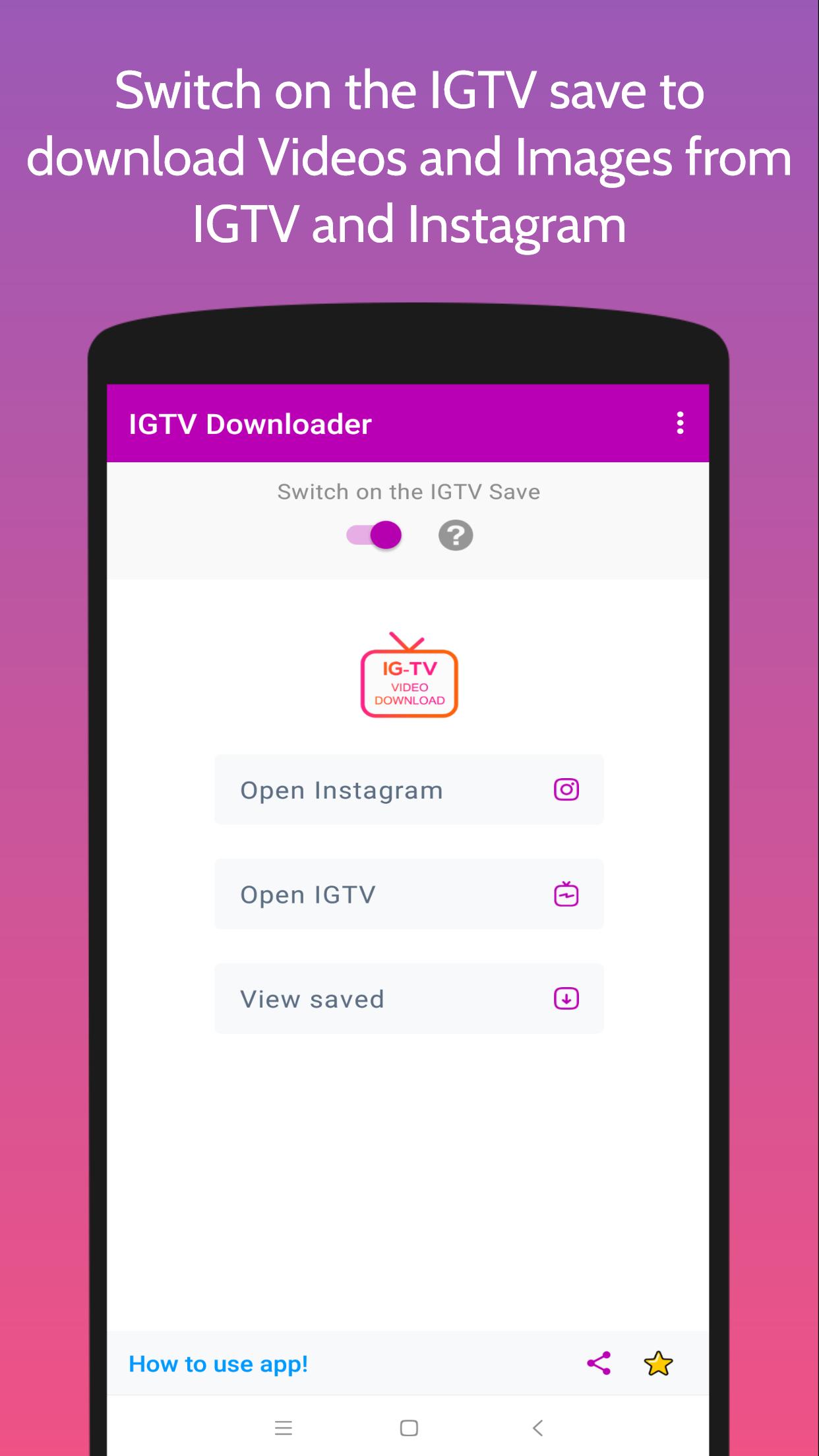 IGTV Downloader – İnstagram TV Videoları indirme uygulaması